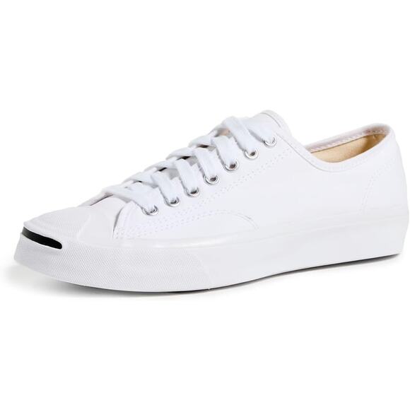 NWT Converse Jack Purcell Canvas Unisex Sneakers,White/Black, 7.5 Women/6 Men US - Picture 1 of 6